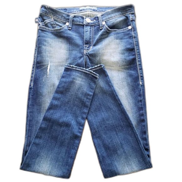 Rock & Republic Denim - Rock & Republic Sz6M Berlin Mid Rise Skinny Jean Distressed Embroidered Western